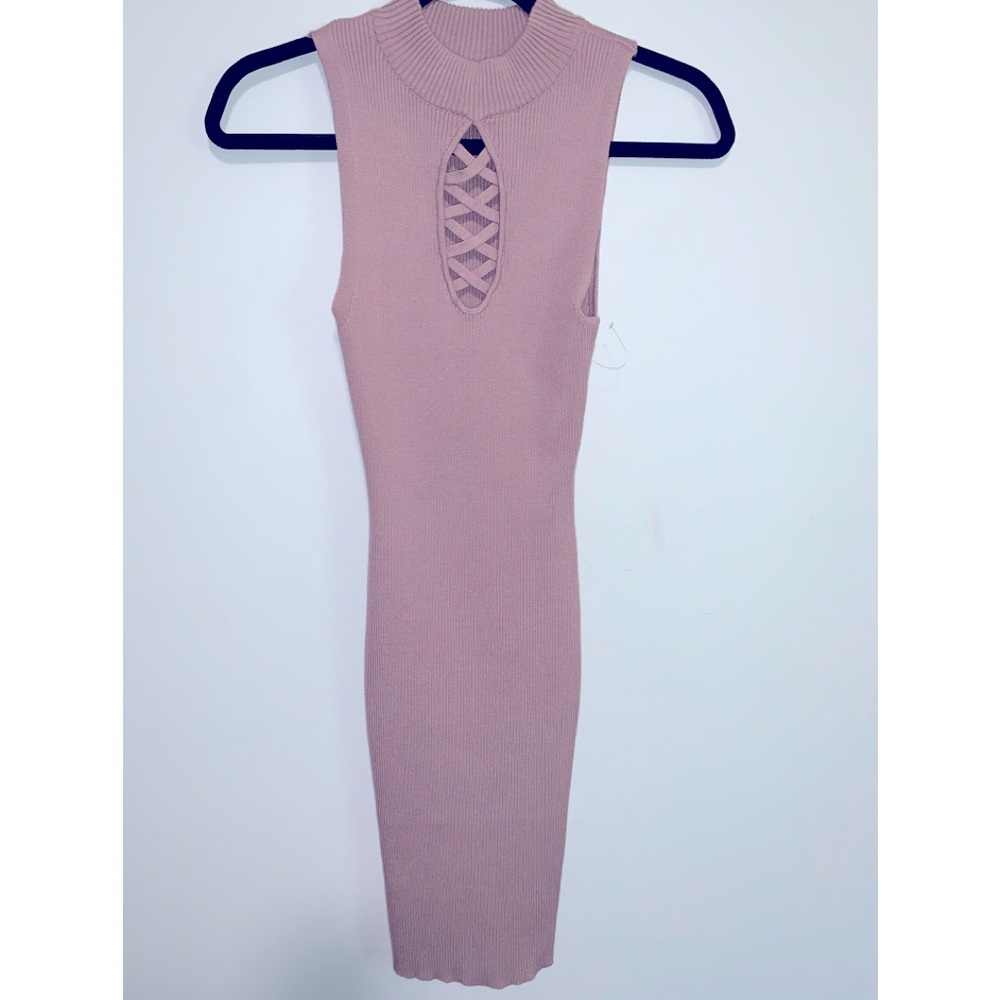 Short sleeve sweater dress